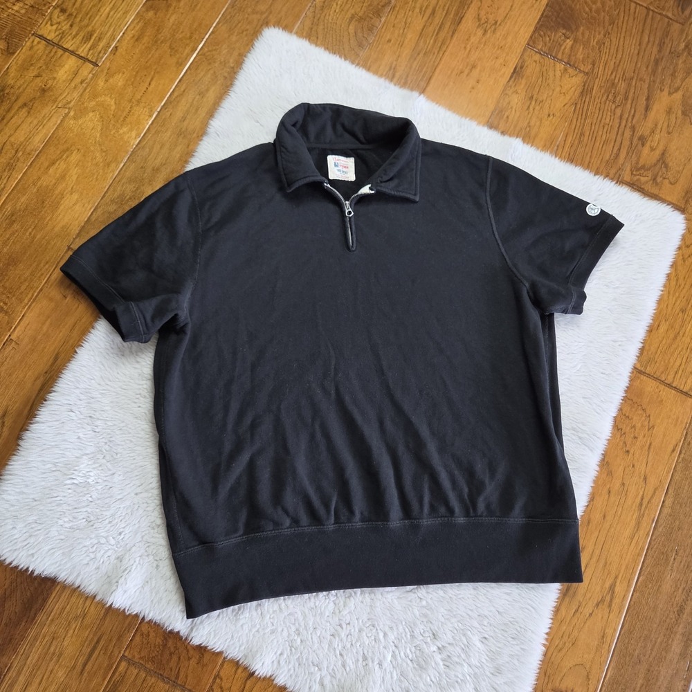 Todd Snyder x Champion Sweatshirt Men's 2XL Short Sleeve Black French Terry